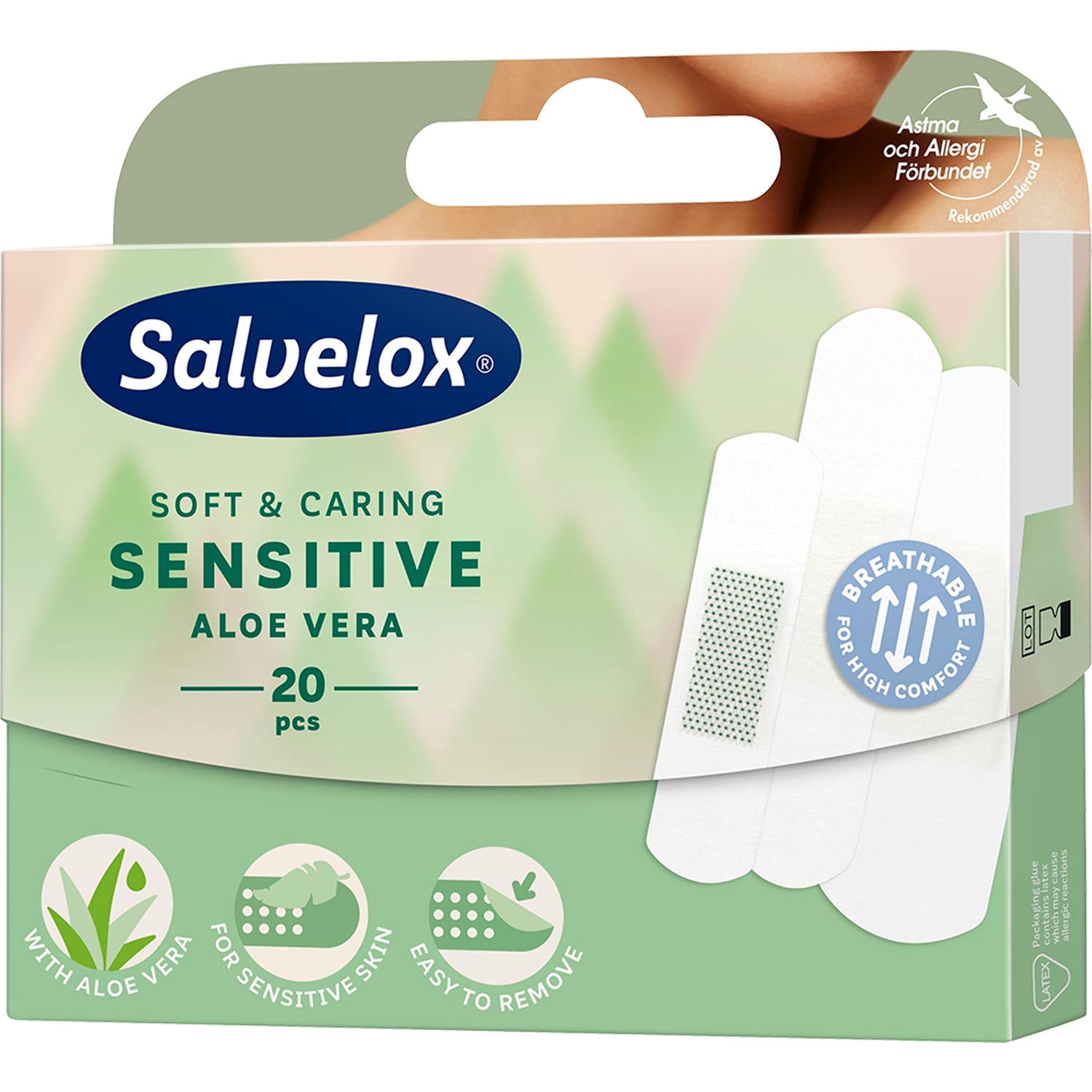 Salvelox Sensitive apósito adhesivo aloe vera 20uds