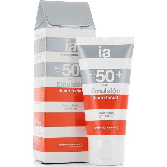 Interapothek Emulsión Solar Fluido Facial SPF50+ 50ml
