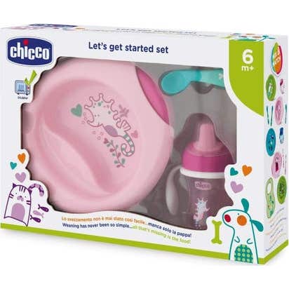 Chicco Set de Comida Rosa +6 M