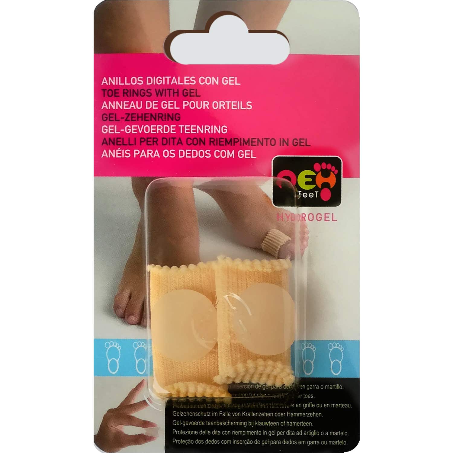 Neh Feet anillos digitales con gel T-M 2uds