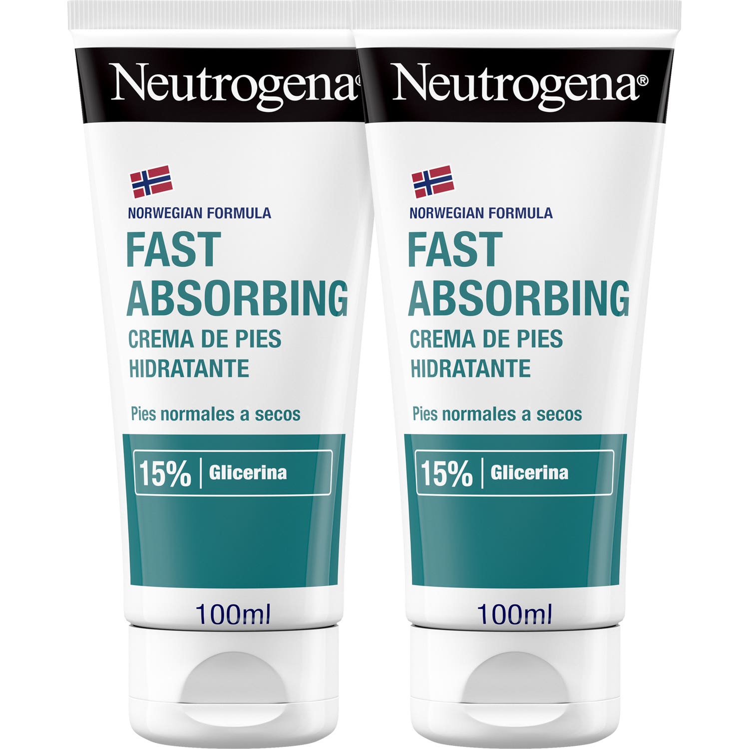 Neutrogena® Crema Pies Absorción Inmediata Textura ligera 2x100ml
