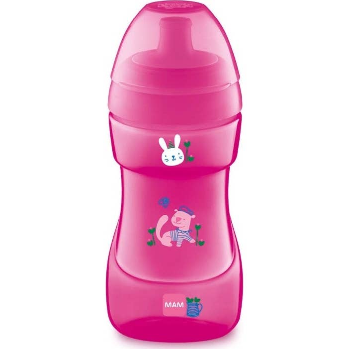 Vaso Tapon Deportivo Rosa Mam Sports Cup +12 M 330 ml