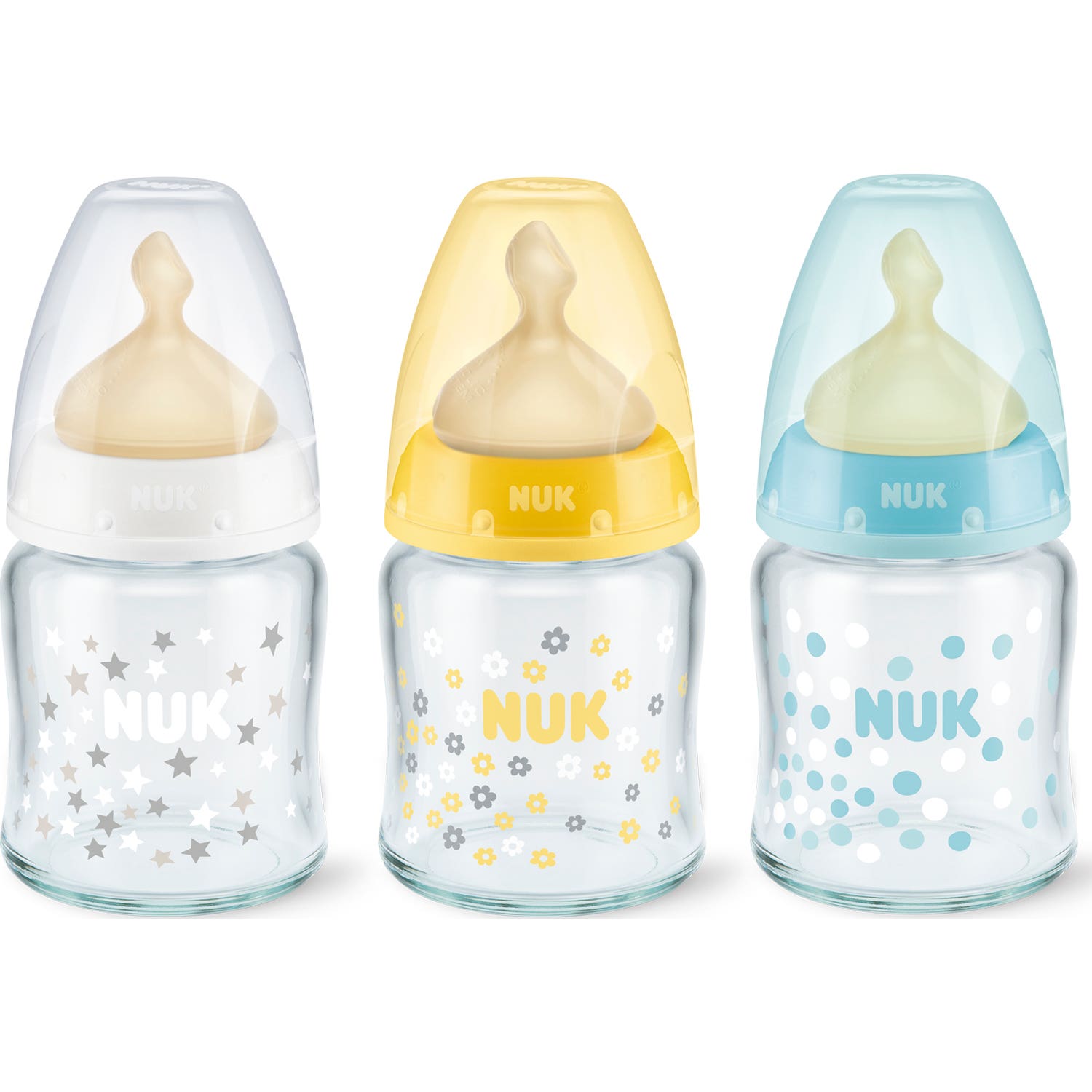 Nuk biberón tetina látex boca ancha Cristal talla 1 125ml