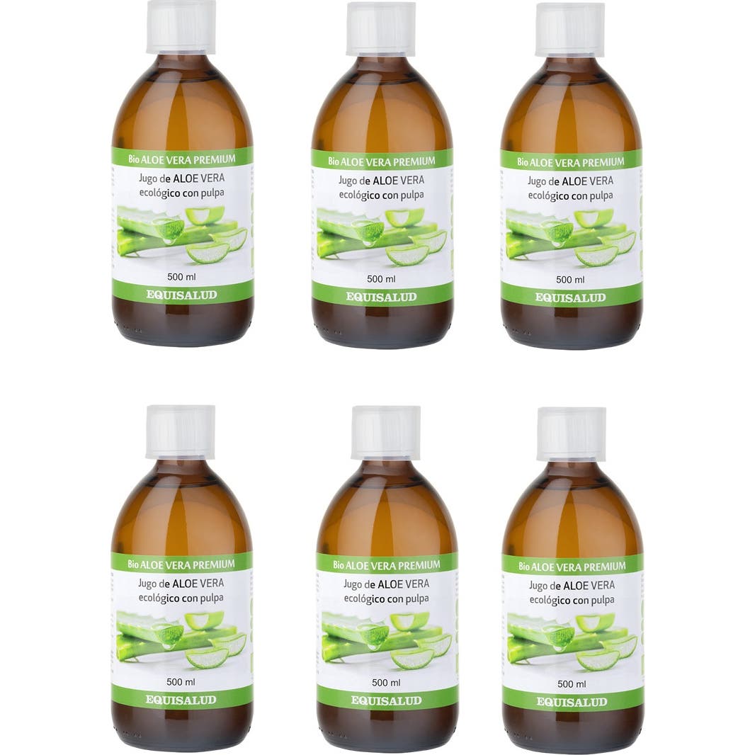 Equisalud Bio Jugo de Aloe Vera Premium 6 X500 ml