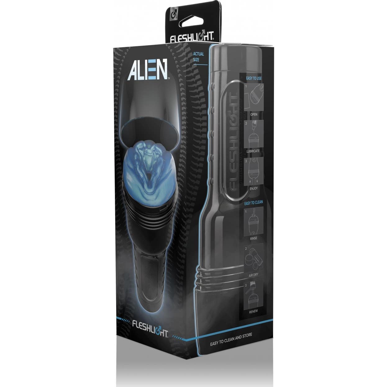 Fleshlight Masturbador Alien Azul Metálico 1ud