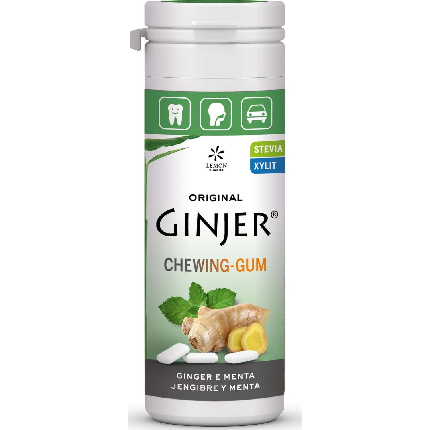 Lemon Pharma Chicle Jengibre Menta 30g