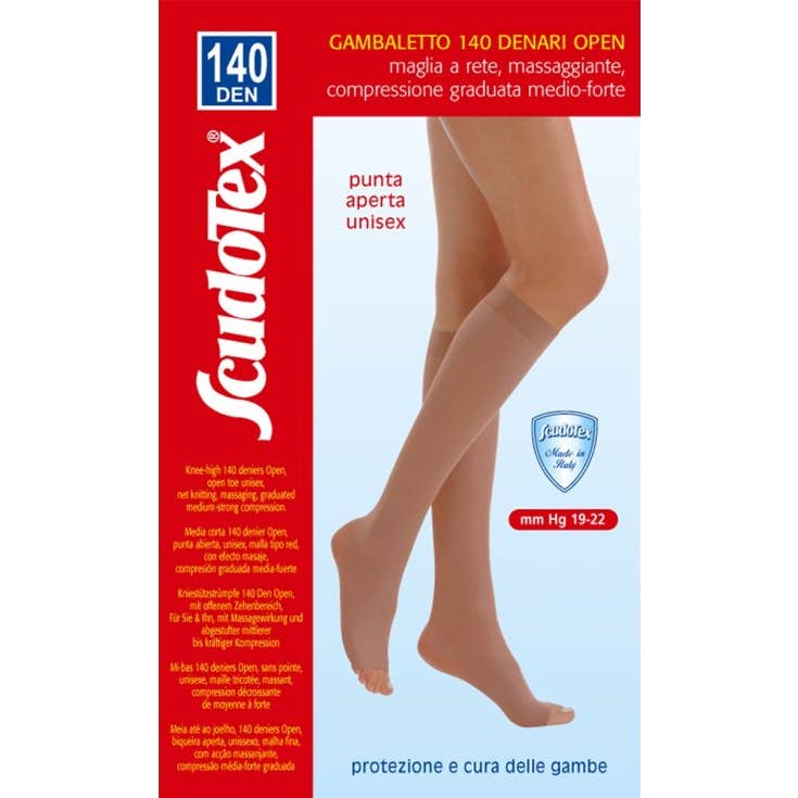 Scudotex Calcetín 140 Open Toe Nature T3 1 Par