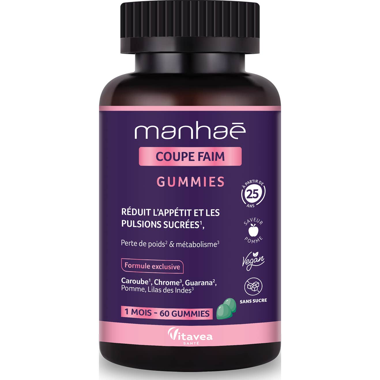 Manhaé Coupe Faim Gummies 60uds