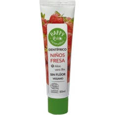 Happy Bio Cosmetics Dentifrico Niños Fresa Sin Fluor 50 ml
