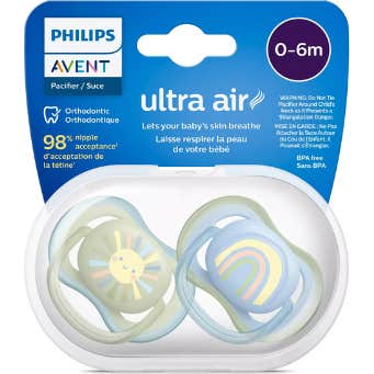 Philips Avent Ultra Air Chupete 0-6M Niño 2uds