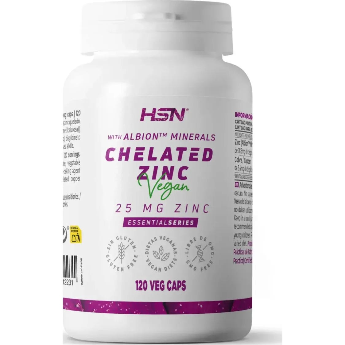 HSN Bisglicinato de Zinc Albion™️ 25mg Zinc 120vcaps | Natural Doctor