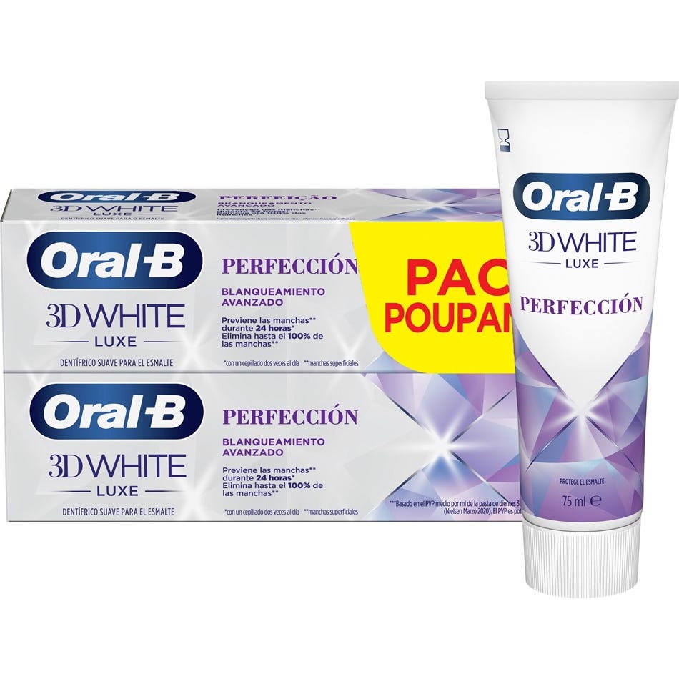 Oral-B 3D White Luxe Advanced Perfection Dentífrico 2x75ml