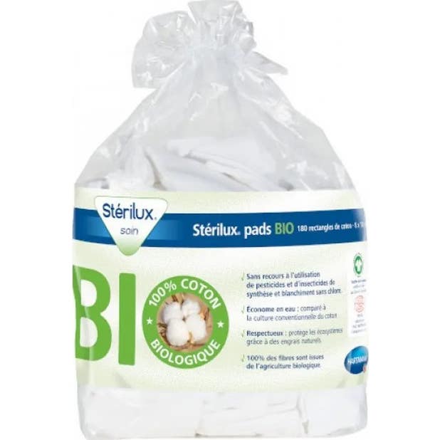 Sterilux Pads Bio Algodón 8x10cm 160uds