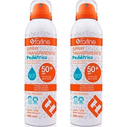 Farline Spray Transparente Pediátrico SPF50+ 2x200ml