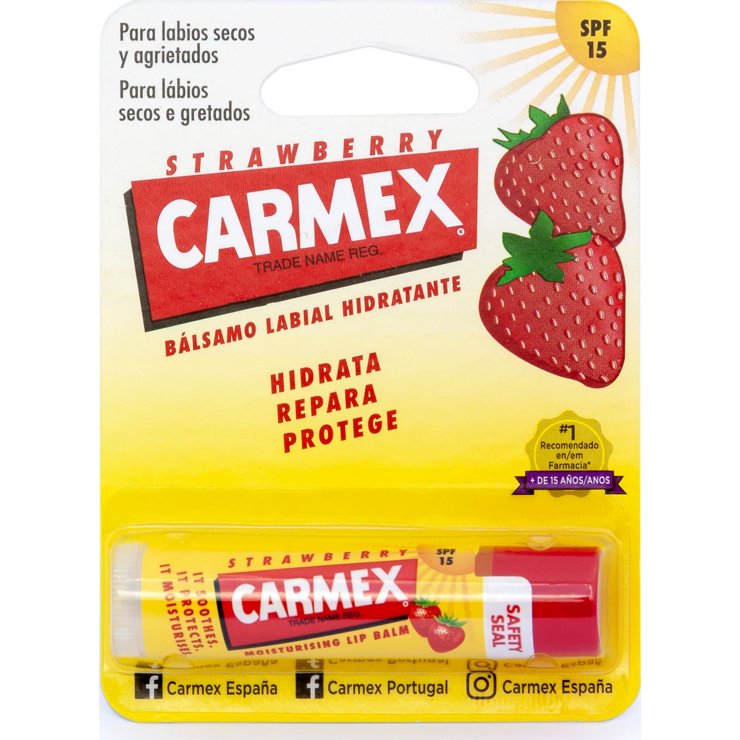 Carmex Bálsamo Labial Stick Fresa 4.25g
