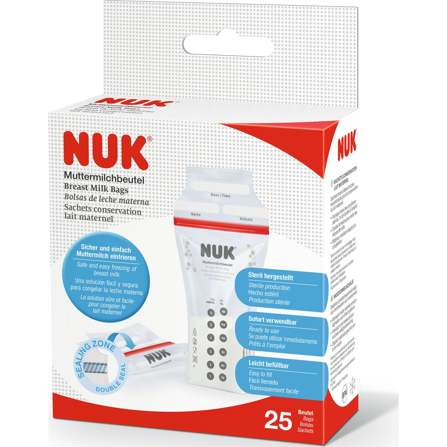 Nuk bolsas de leche materna 25uds