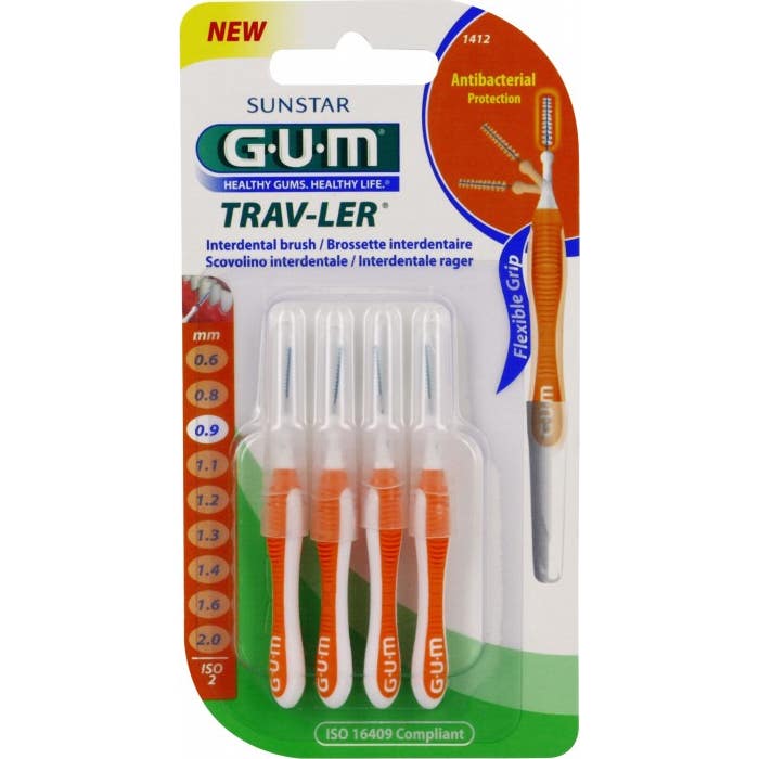 Cepillo Interdental gum Trav-Ler 1412 0,9 mm 4 uds