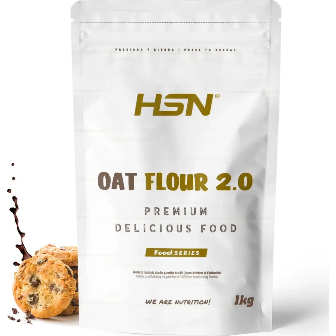 HSN Harina de Avena Instantánea 2.0 Chocolate y Galletas 1kg