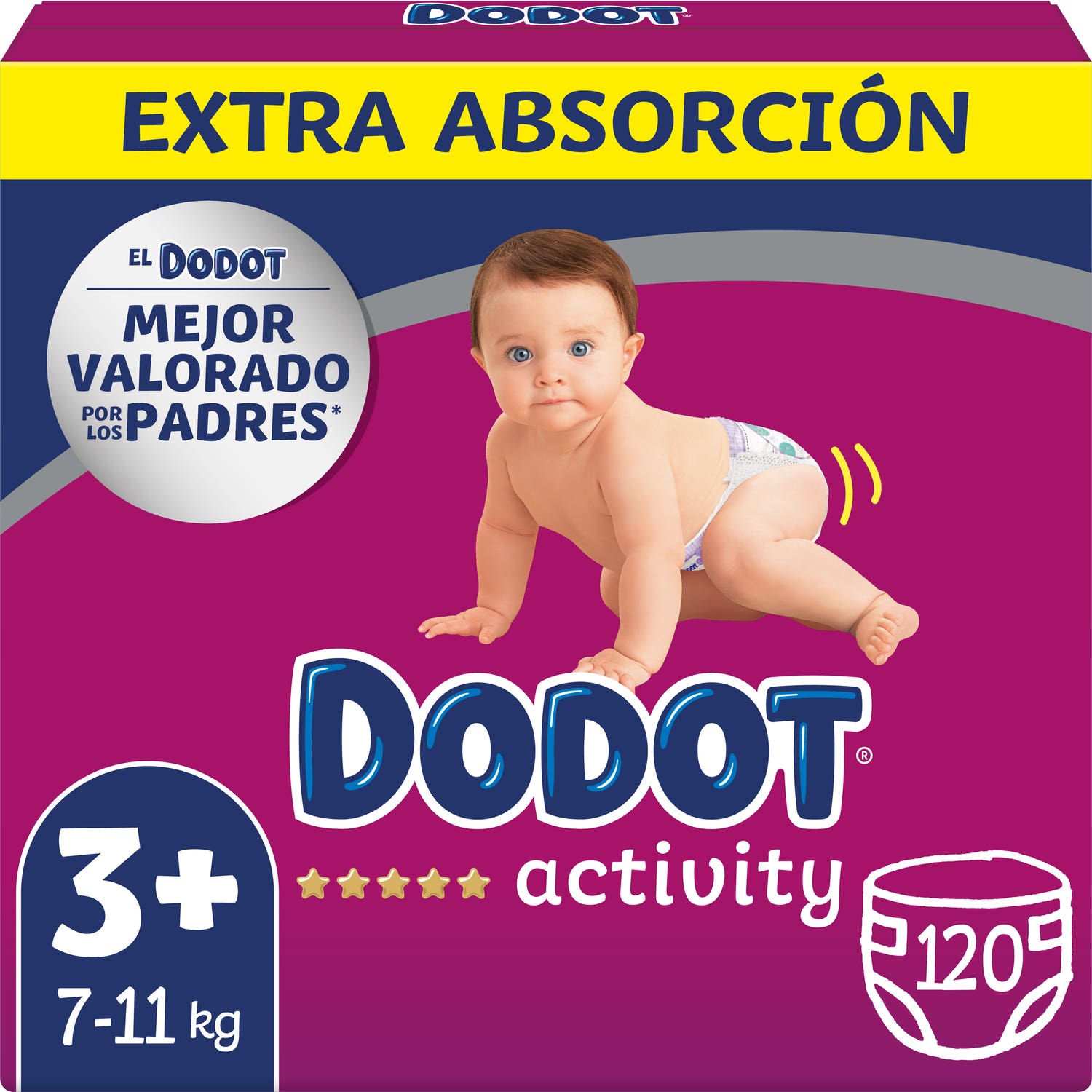 Dodot Paales Activity Extra Talla 3 120 uds