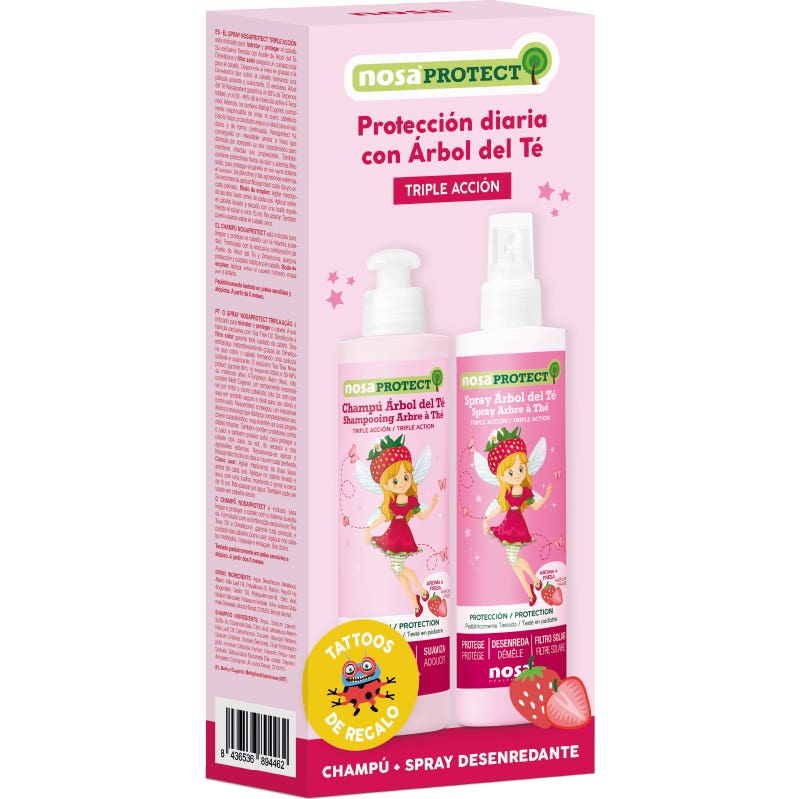 Nosa Pack Protección Árbol del Té Fresa 2x250ml