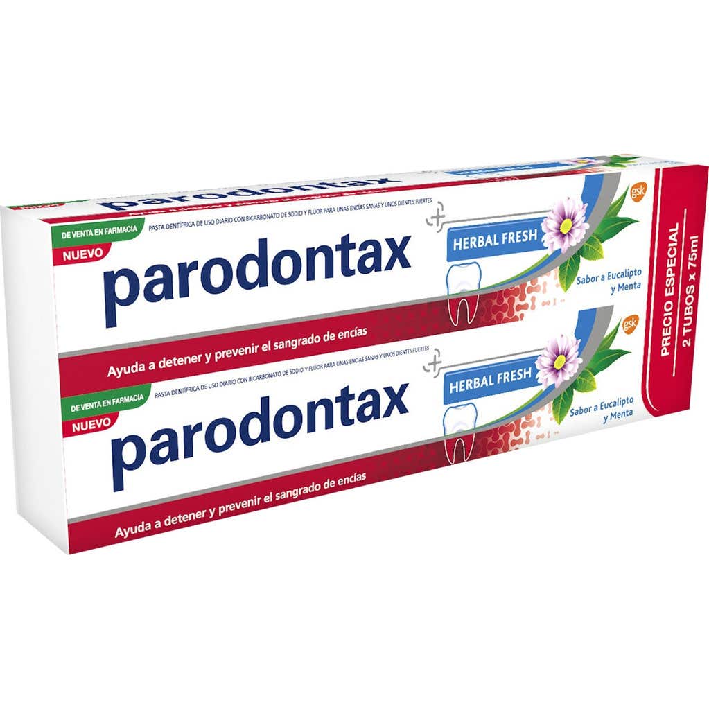 Parodontax Herbal Fresh Sabor a Eucalipto y Menta 2x75ml