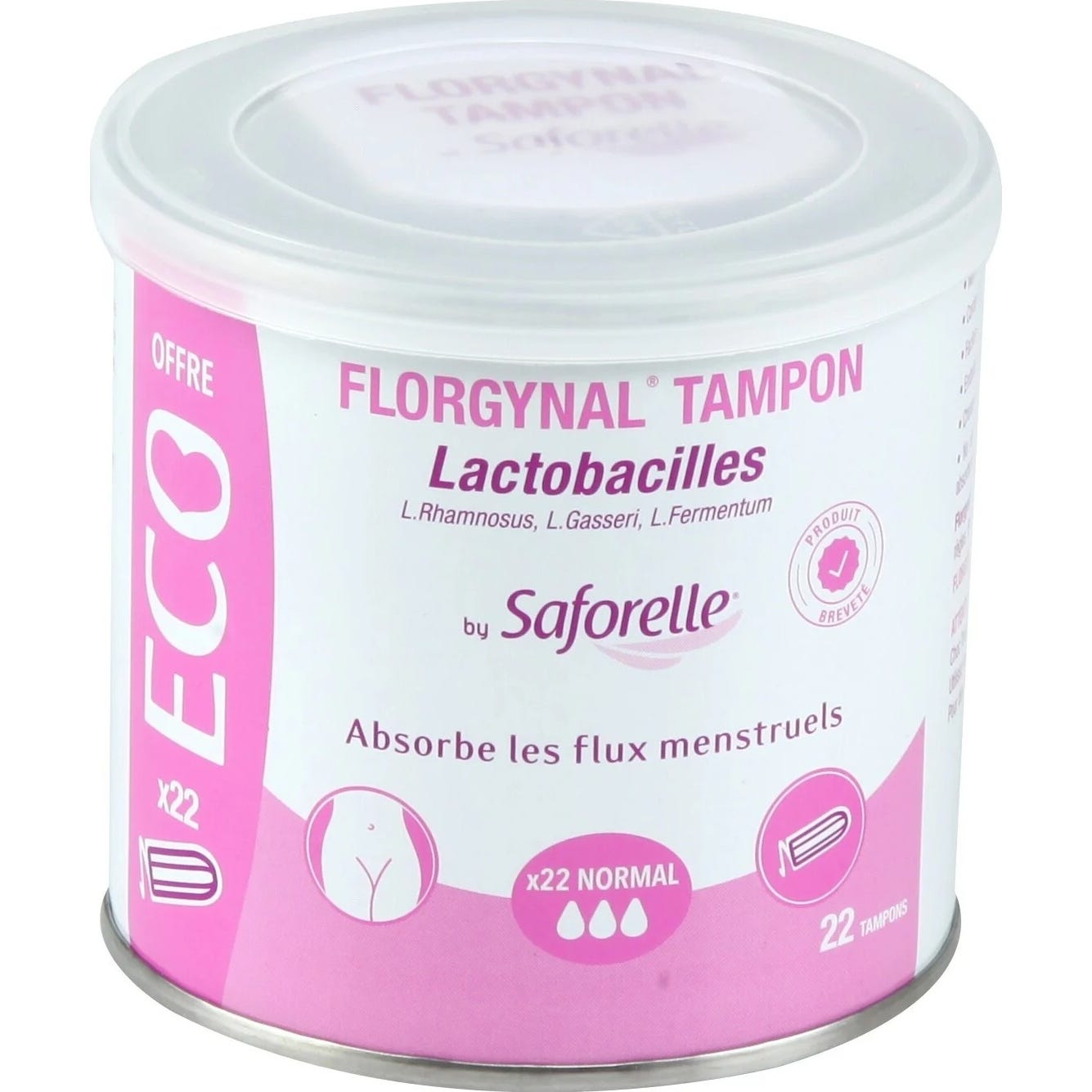 Saforelle Florgynal Tampón Probiótico Regular 22uds