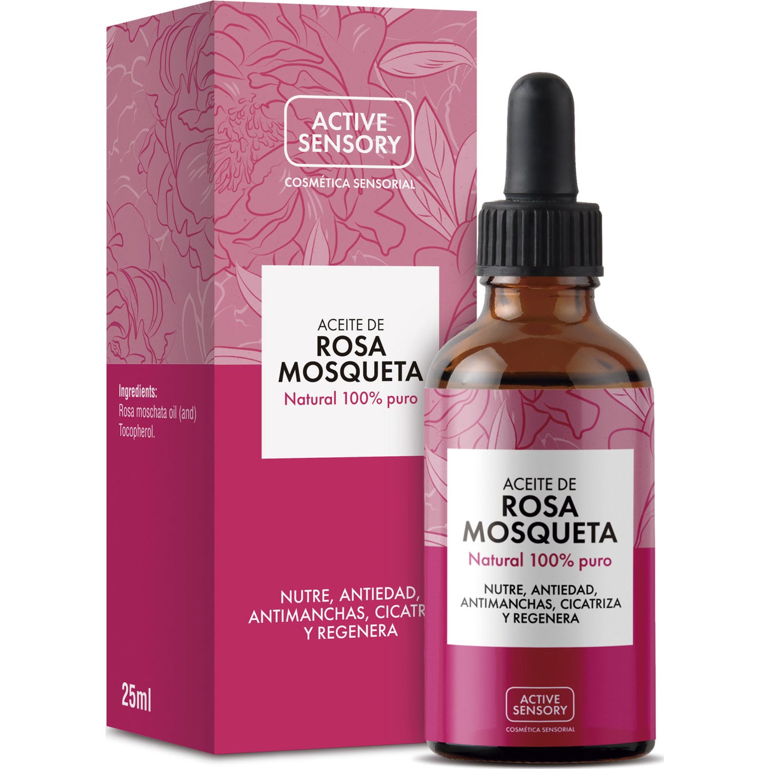 Active Sensory Aceite Rosa Mosqueta Natural 100% Puro 25ml
