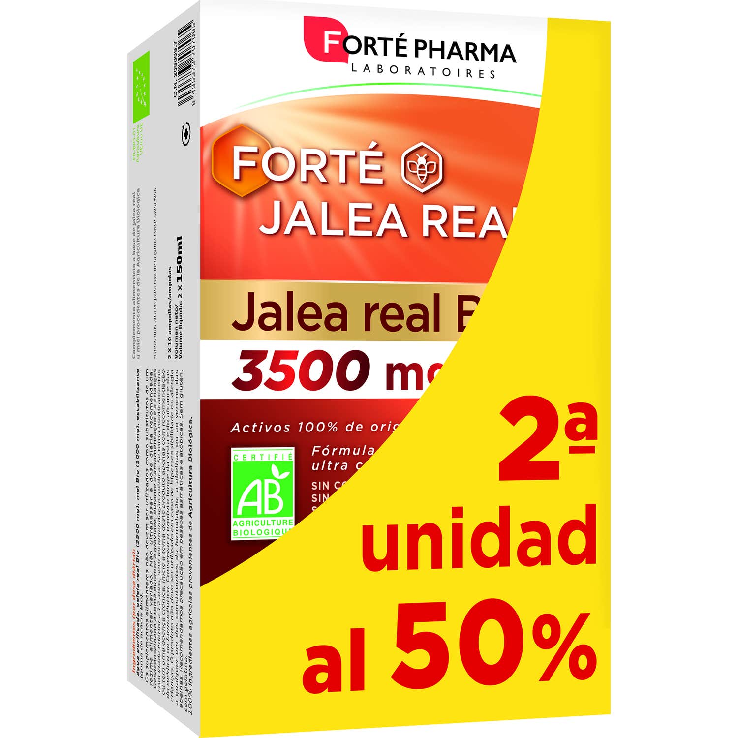 Forté Pharma Forté Jalea Real Bio 3500mg 2x10ampollas