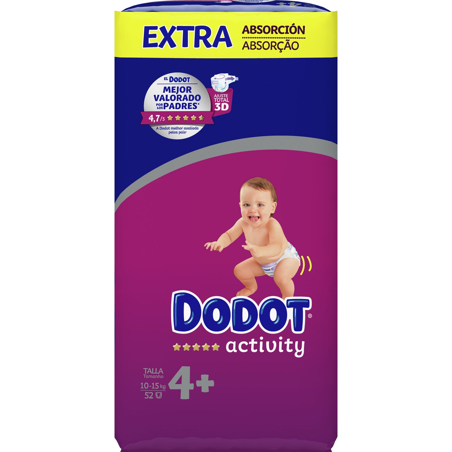 Dodot Activity Pañales T4 Extra 52uds