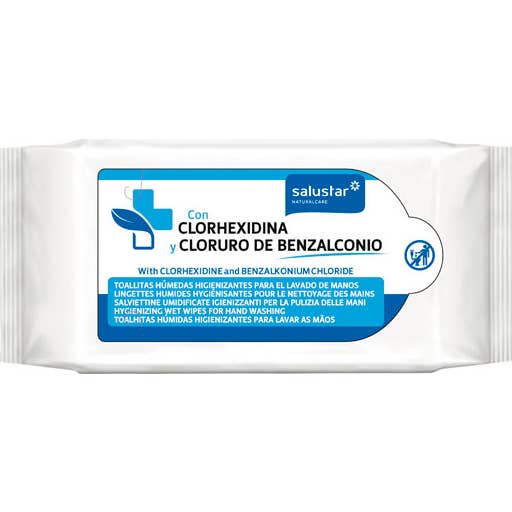 Salustar Toallitas Clorhexidina Benzalconio de Bolsillo 10uds