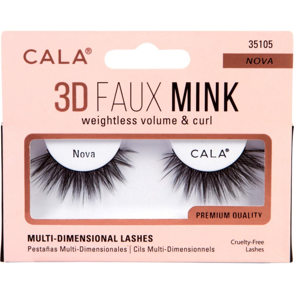 Cala Lashes 3D Faux Mink Pestañas Postizas Nova 1 Par