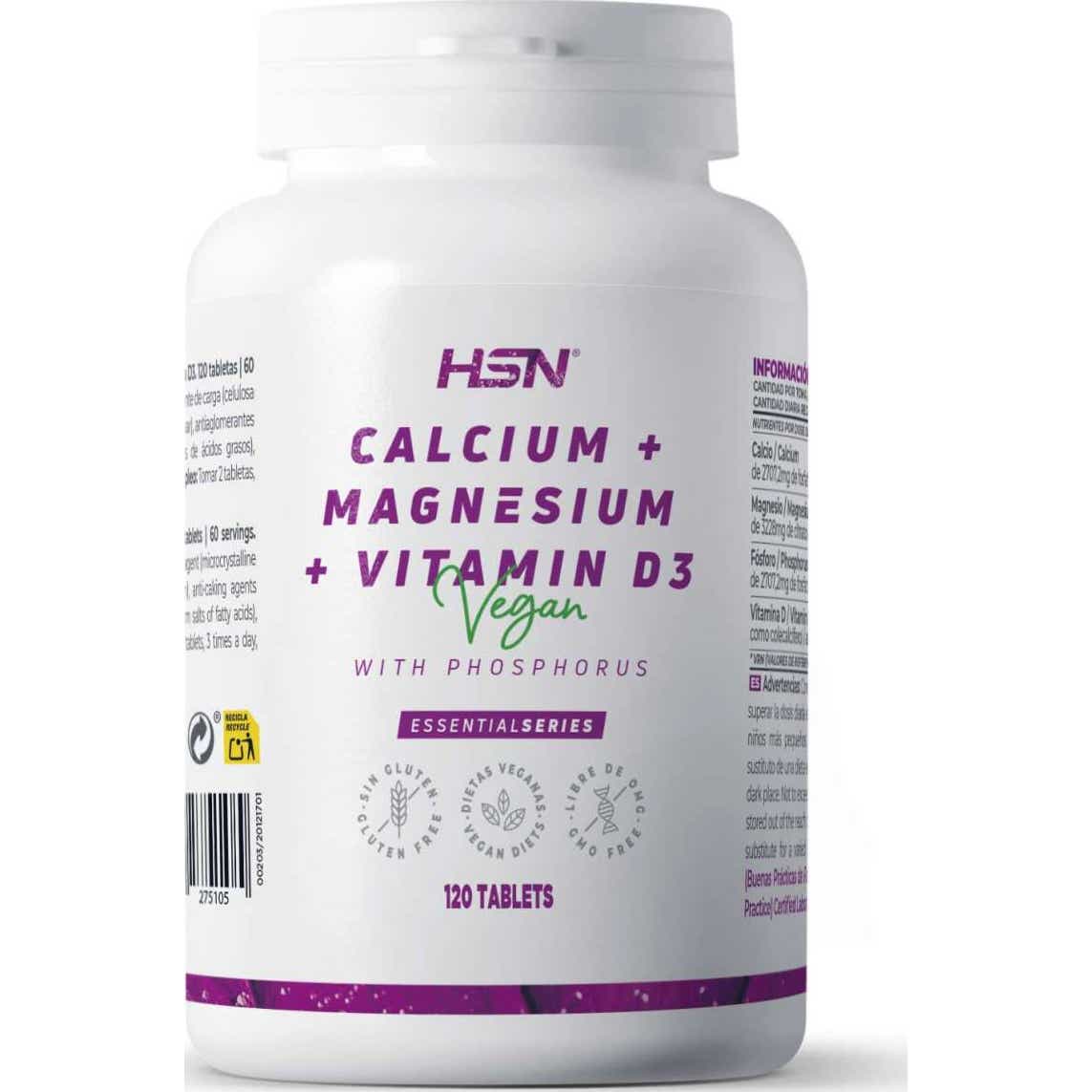 HSN Calcio + Magnesio + Vitamina D3 120comp