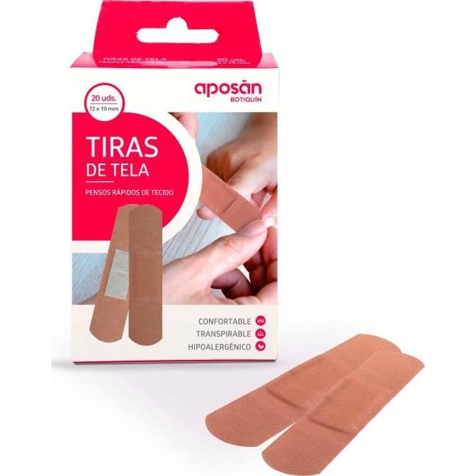 Aposan Tiras Tela 19x72mm 20uds