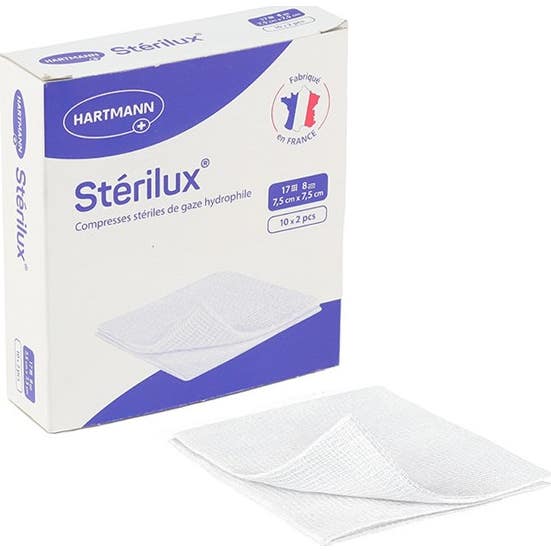 Sterilux Compresas Estériles 7,5x7 5 cm 2x10 uds
