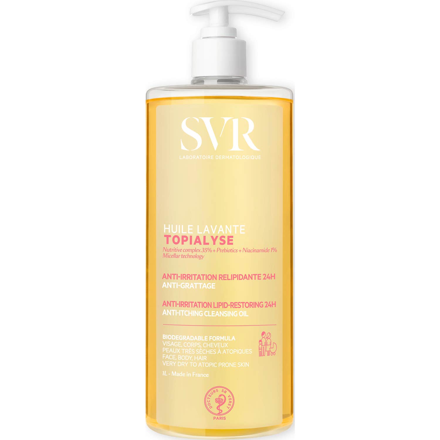 SVR Topialyse Huile Lavante Aceite Limpiador Relipidizante 24H 1L