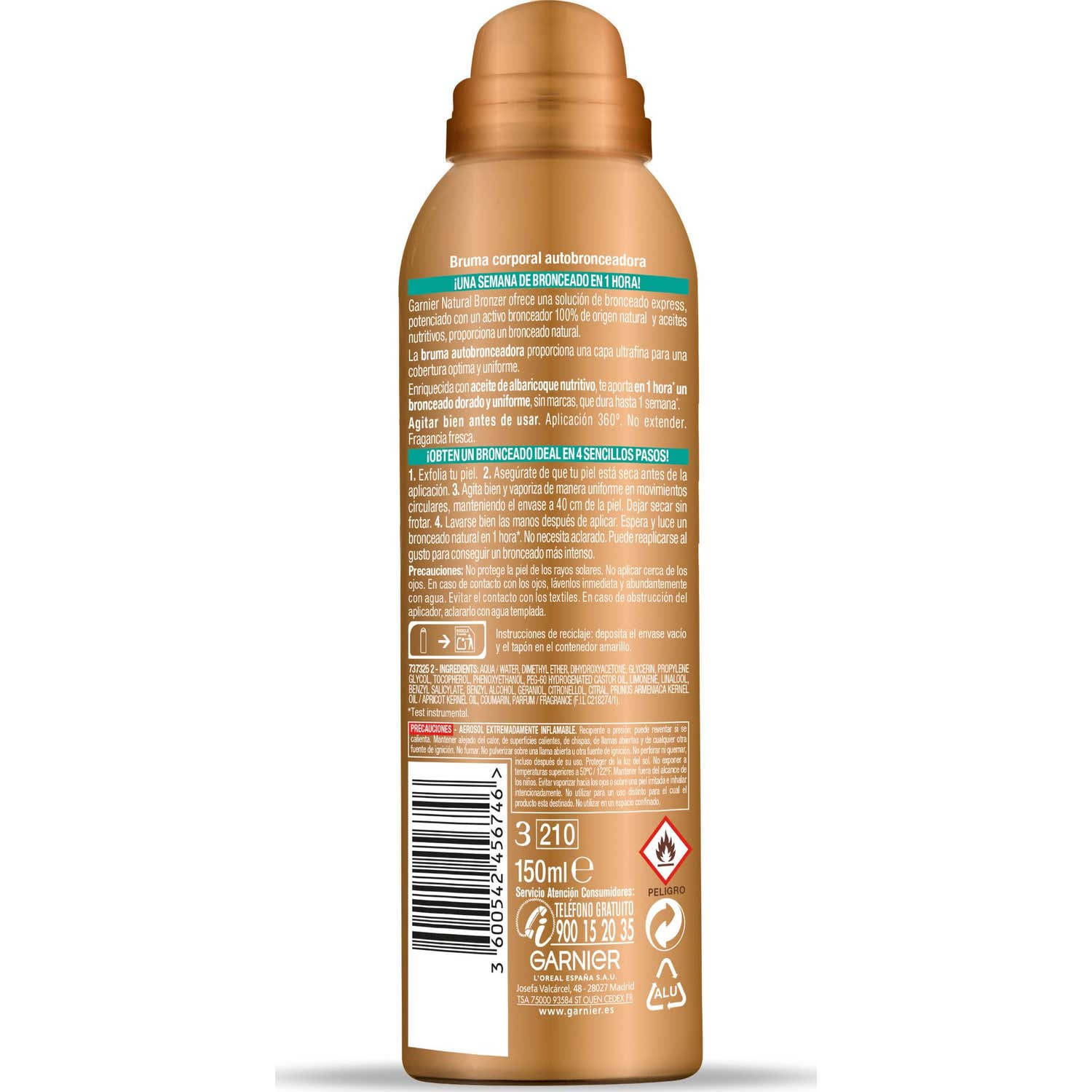 Garnier Delial Bruma Autobronceadora Corporal Medio 150ml