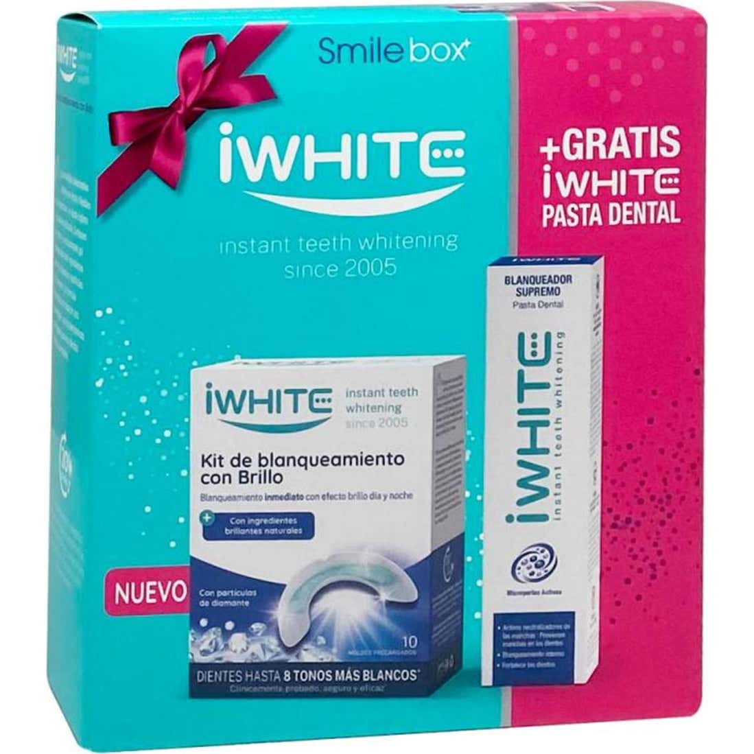 Iwhite Kit Blanqueamiento Brillo 10 Moldes + Dentífrico 75ml