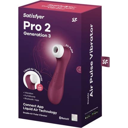 Satisfyer Pro 2 Generation 3 Double Air Pulse App Red Wine 1 ud