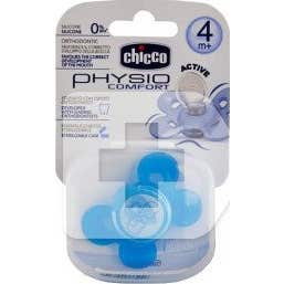 Chupete Silicona Chicco® Physio Anatómico Confort 4 M+ Azul