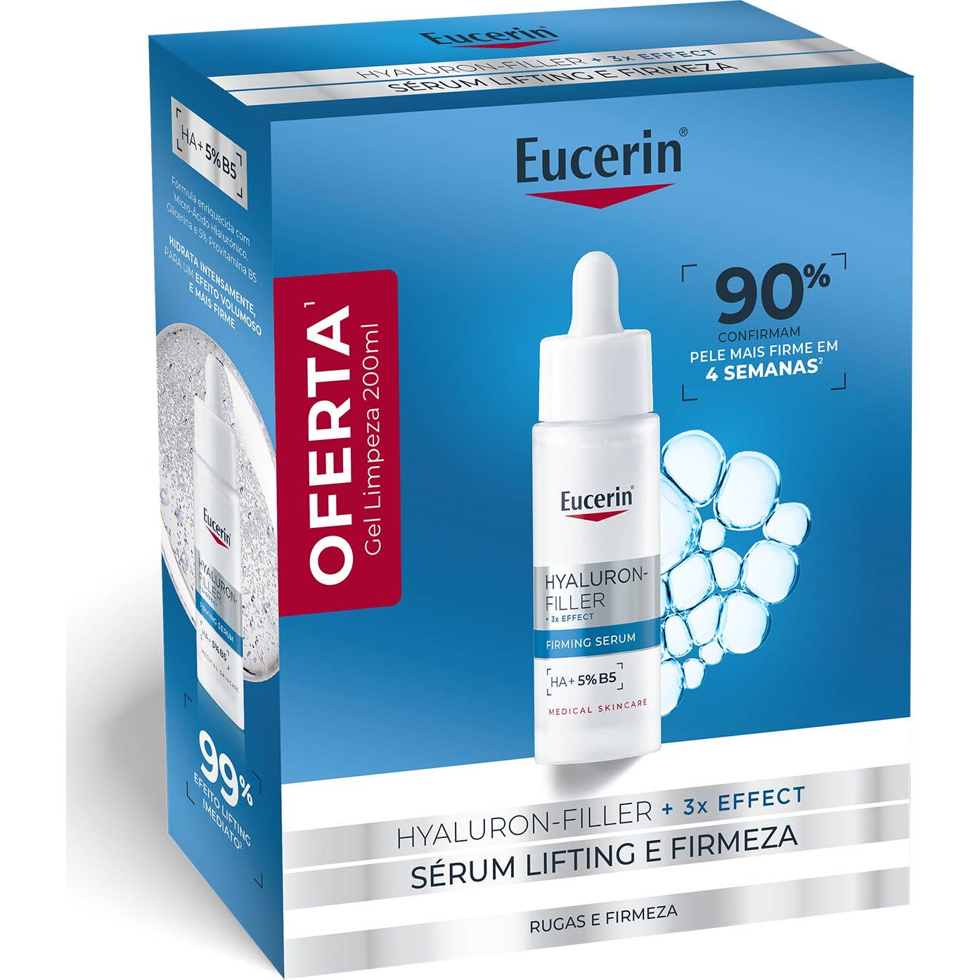 Eucerin Pack Eucerin Hyaluron Filler Sérum Reafirmante 30 ml + Dermatoclean Gel Limpiador Facial 200 ml