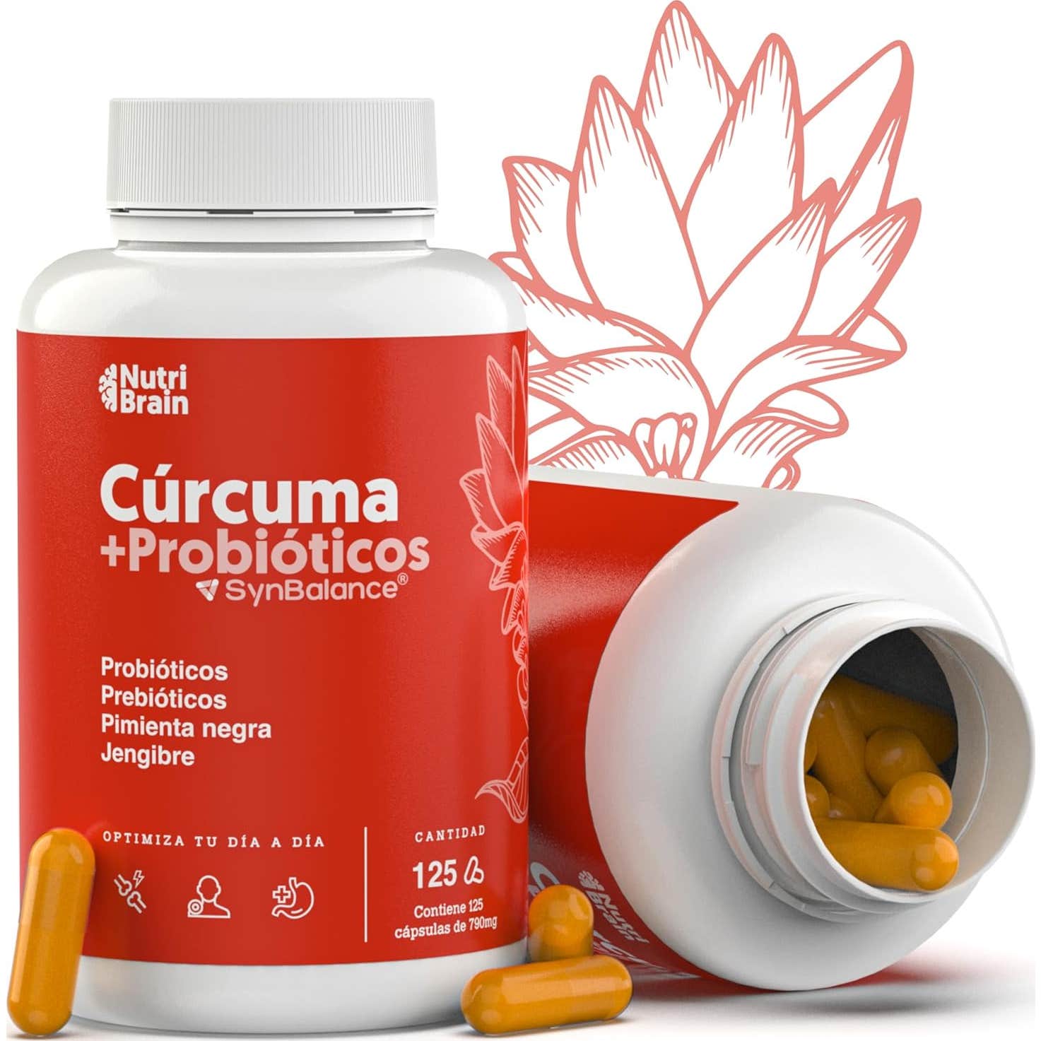Nutribrain Cúrcuma con Probióticos y Prebióticos 125caps