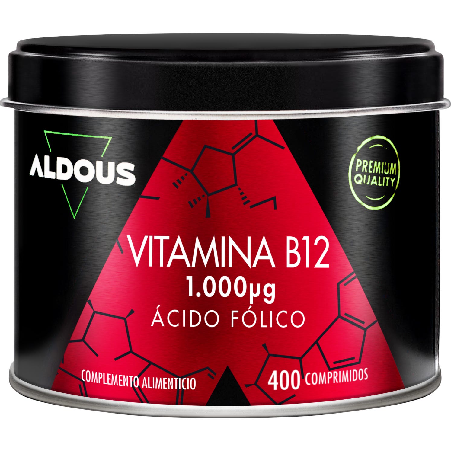 Aldous Vitamina B12 con Ácido Fólico 400comp