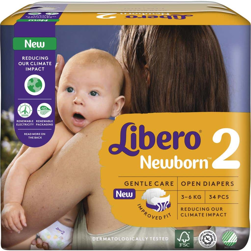 Libero Newborn 2 Pañal 3-6kg 34uds
