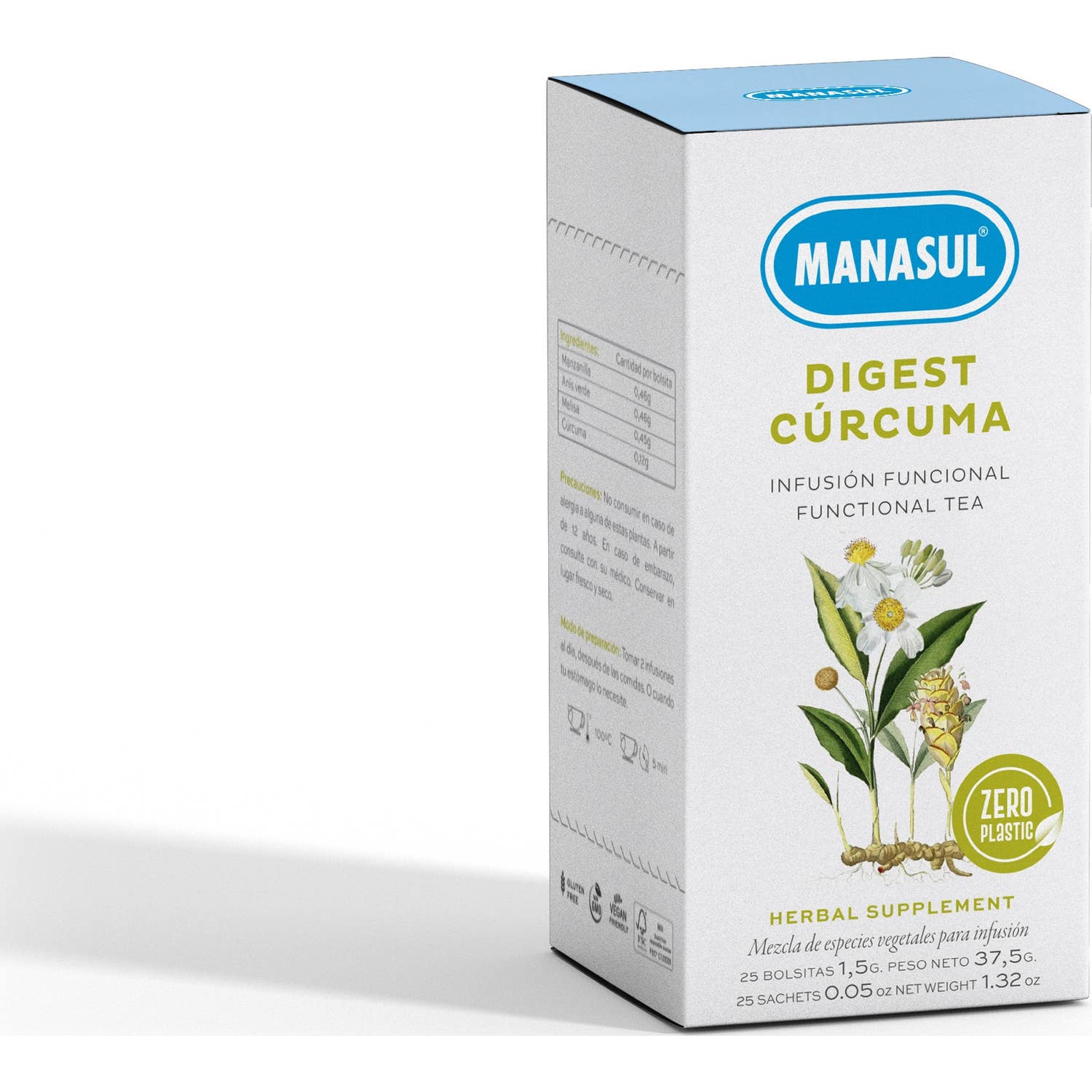 Manasul Infusion Digest Cúrcuma 25uds