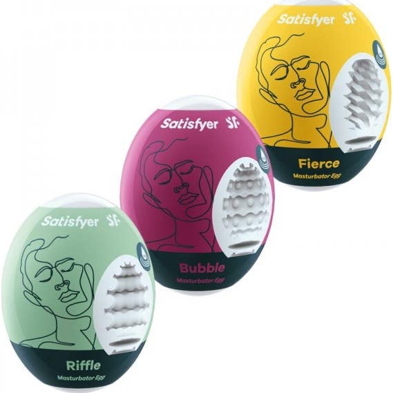 Satisfyer Masturbator Eggs Riffle Bubble Fierce 3uds