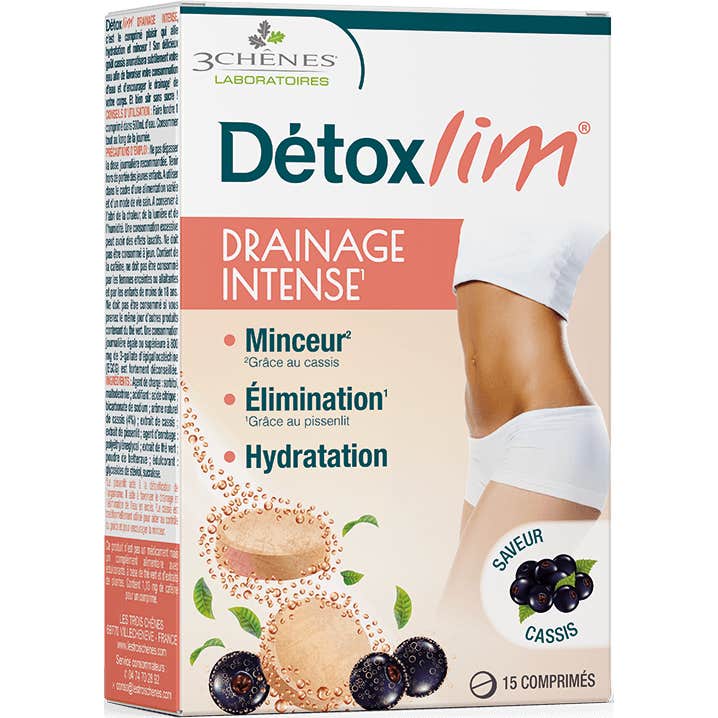 Les 3 Chênes Détoxlim Drenaje Intenso Cassis 15comp