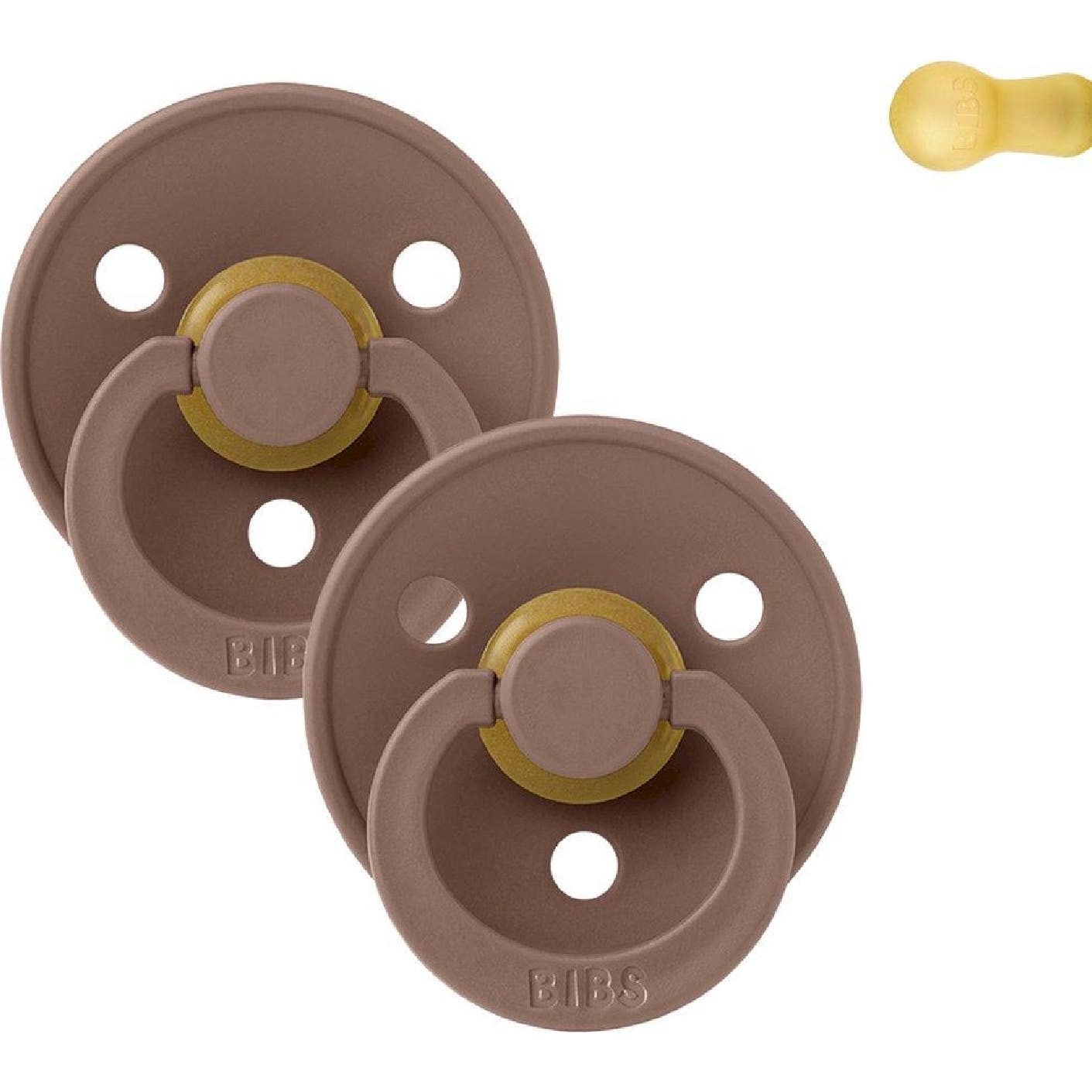 Bibs Colour Collection Natural Rubber 0-6M Size 1 Woodchuck-Woodchuck 1ud