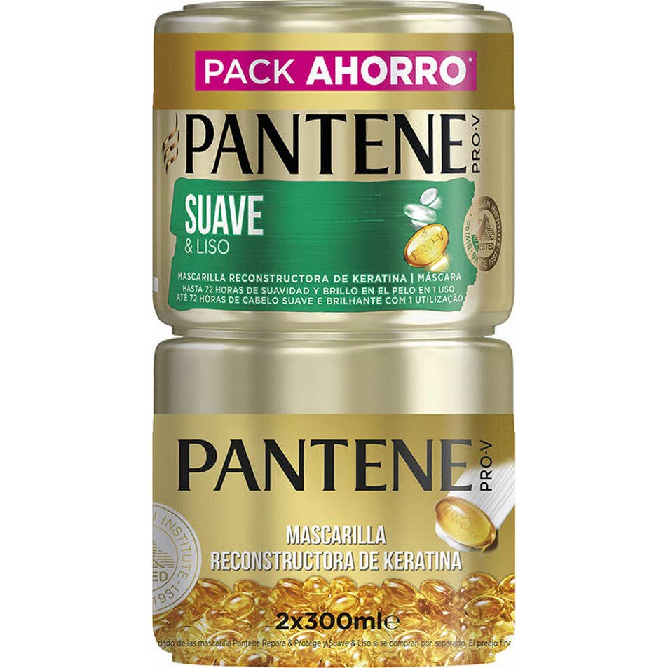 Pantene Suave y Liso Mascarilla Capilar 2x300ml