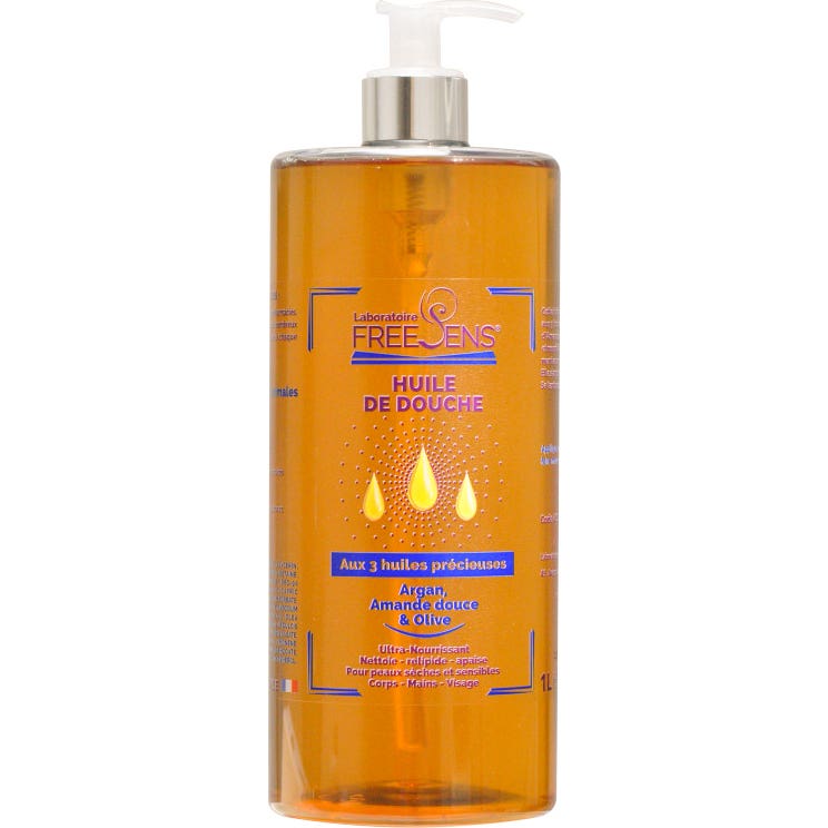 Aceite de Ducha Freesens con 3 Aceites Preciosos 1 L