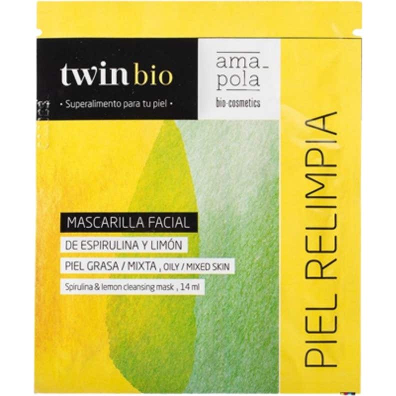 Amapola Biocosmetics Twin Bio Mascarilla Espirulina y Limón 14 ml
